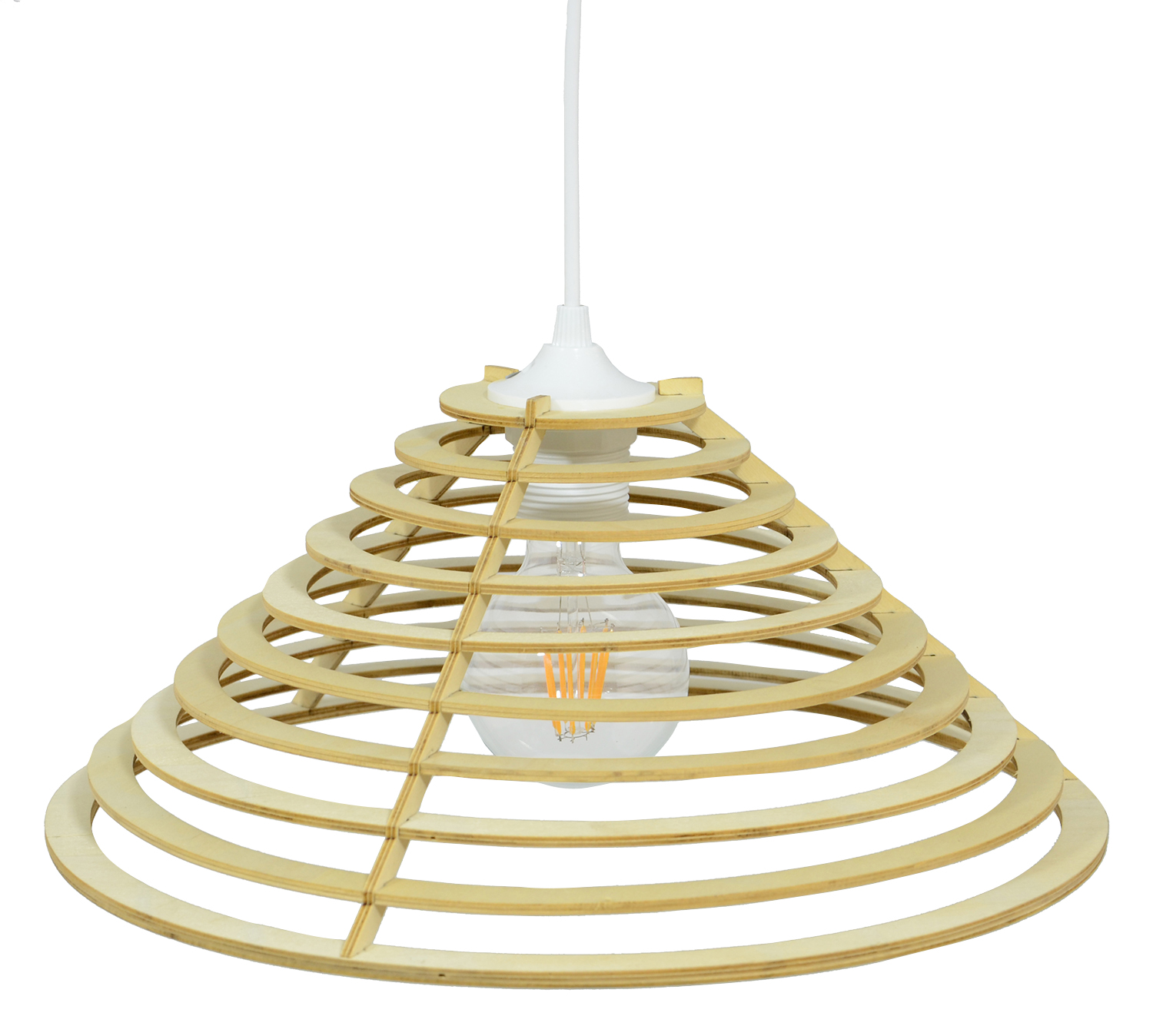 SUSPENSION MISTONE-C CREATION 1*E27 60W-REF 543036 NATUREL HT15CM D36CM