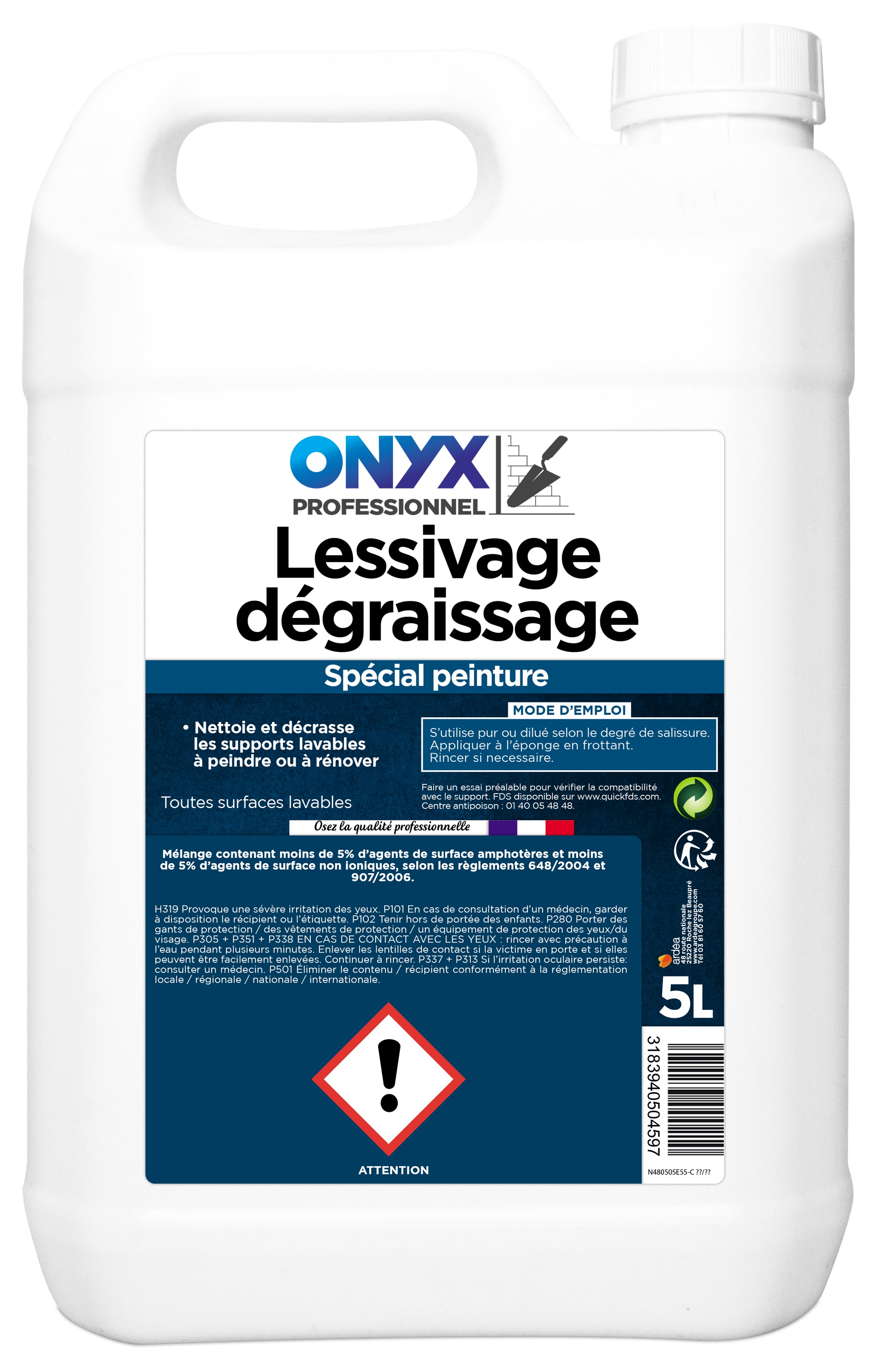 LESSIVAGE DEGRAISSAGE PRO