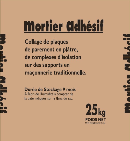 MORTIER ADHESIF 25KG SAC KRAFT