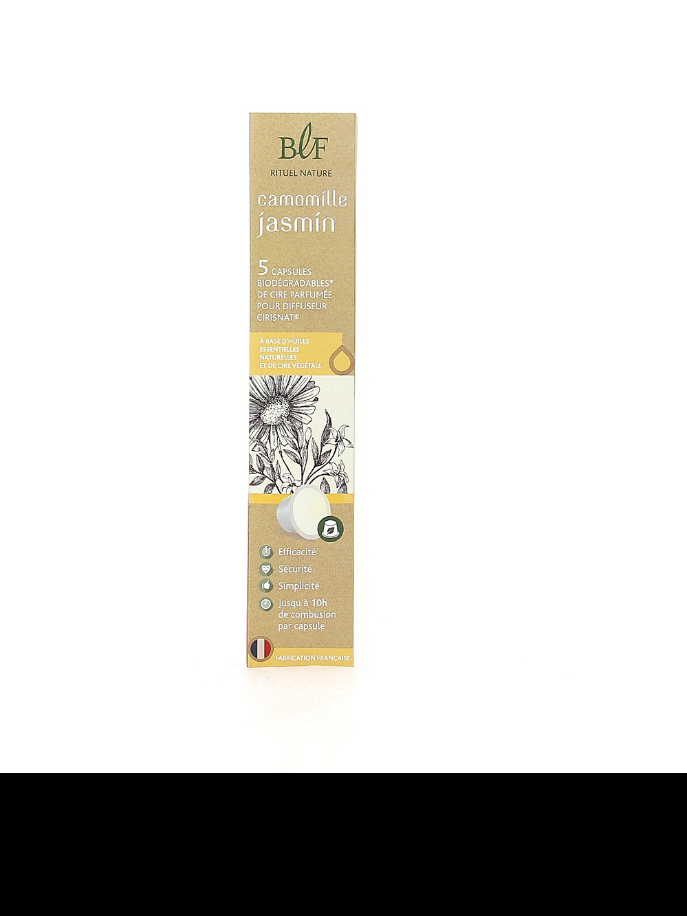 BOITE DE 5 CAPSULES DE CIRE PARFUMEE POUR CIRIS NAT CAMOMILLE JASMIN