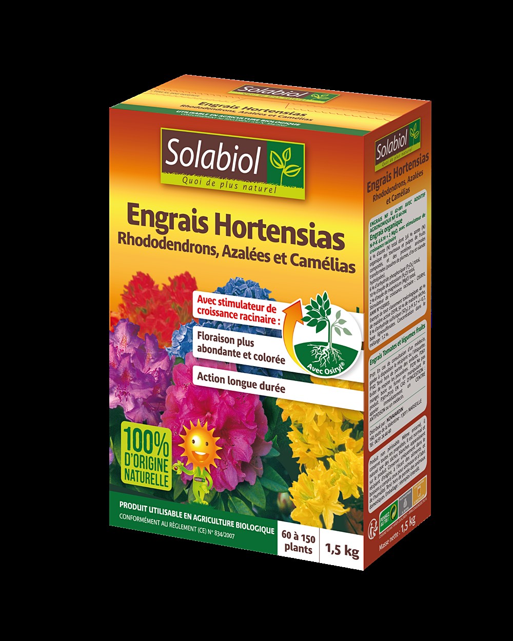 Engrais hortensias et rhododendrons 1,5kg - SOLABIOL