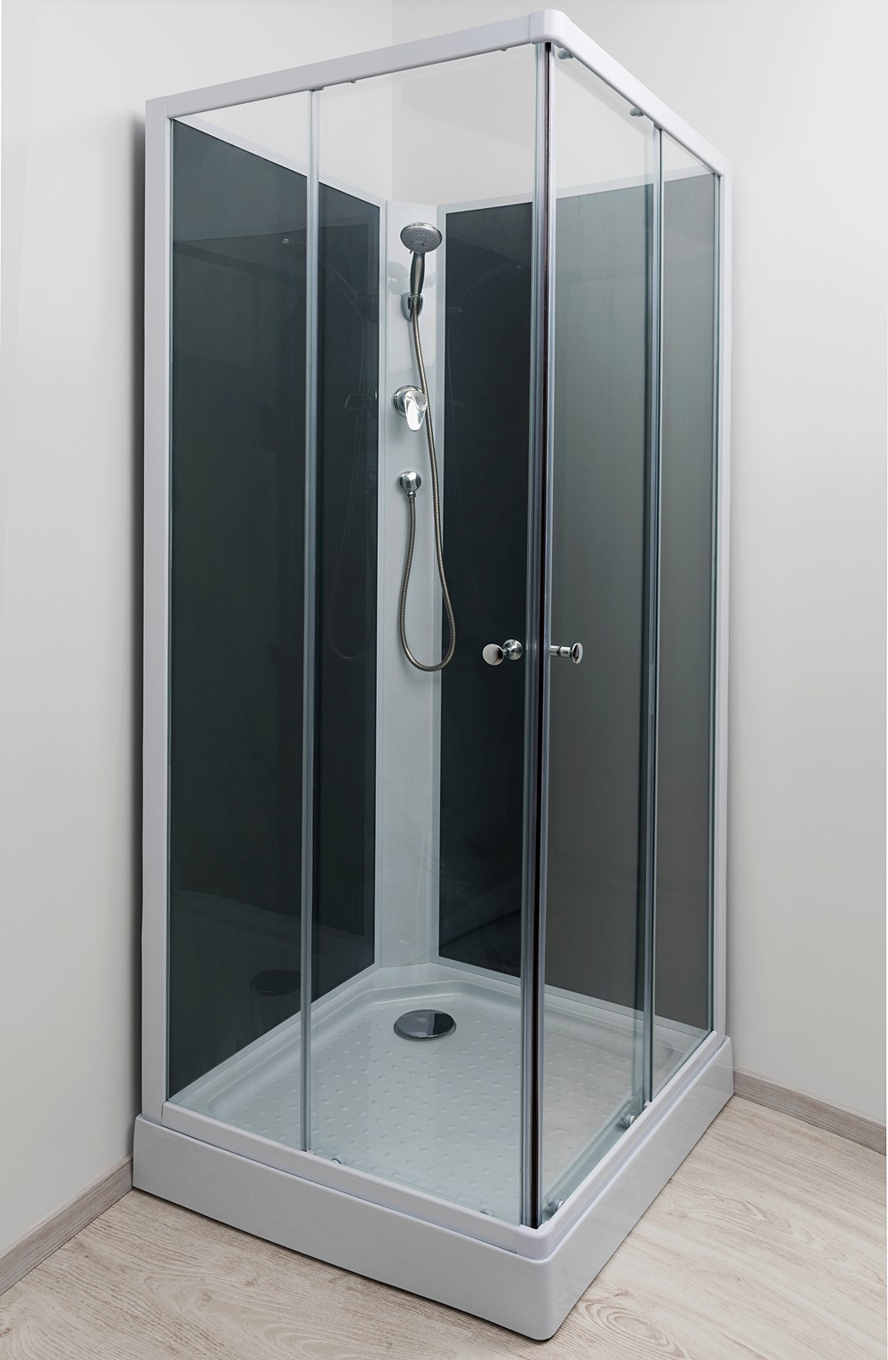 Cabine de douche non hydro minea 80x80 gris - ONDEE