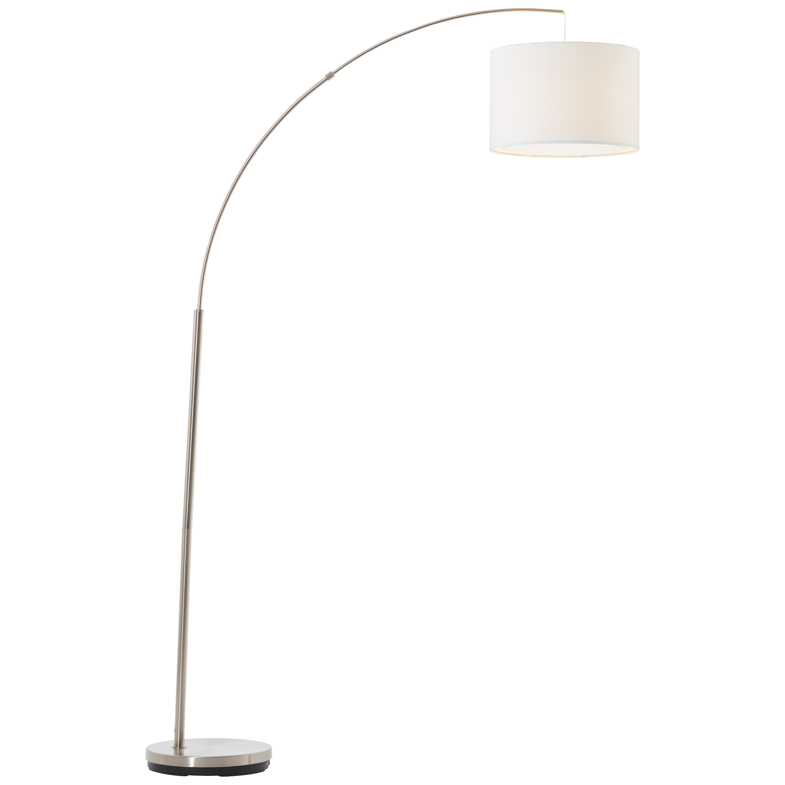 Lampadaire decoratif brilliant clarie 60w acier et verre blanc