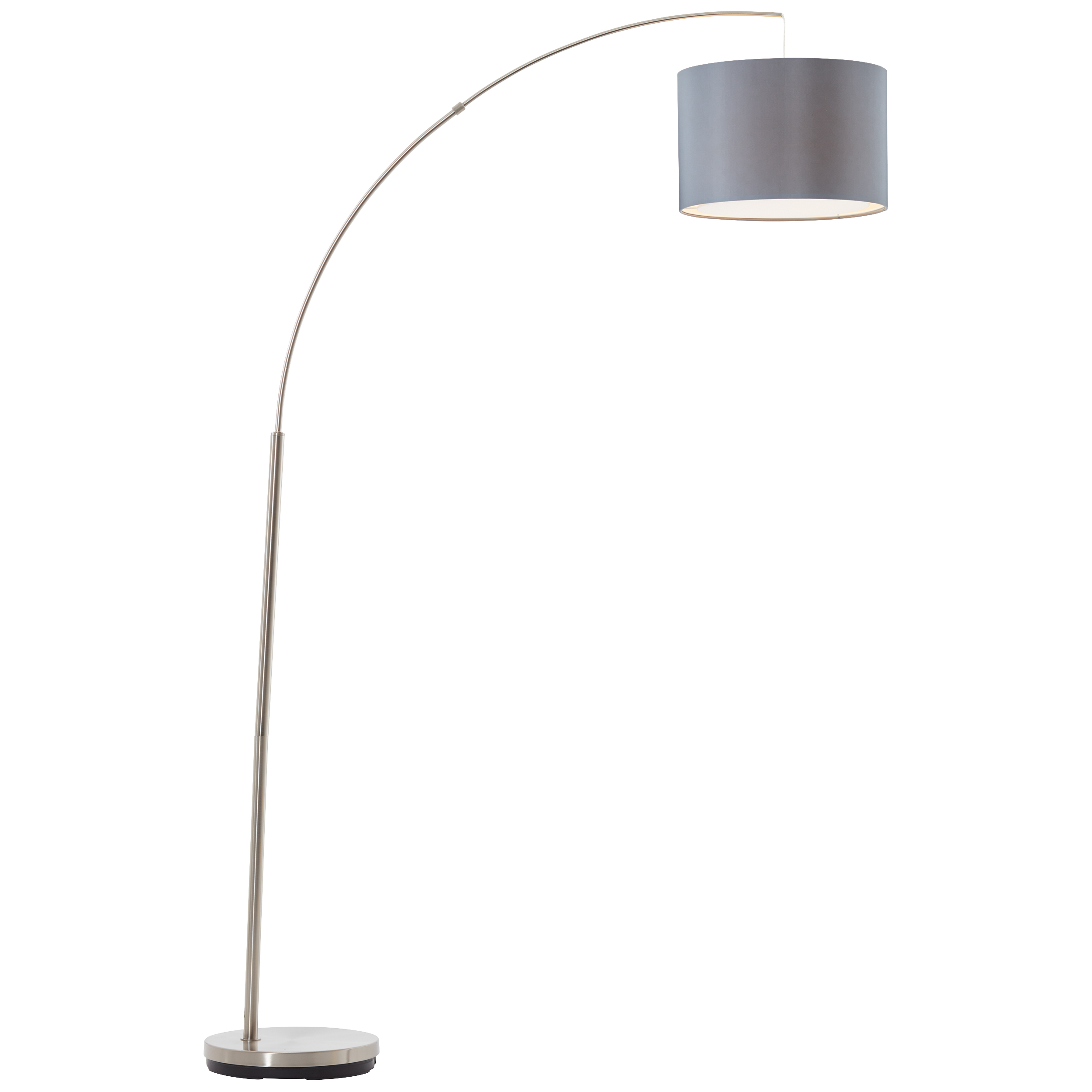 Lampadaire decoratif brilliant clarie 60w acier et gris