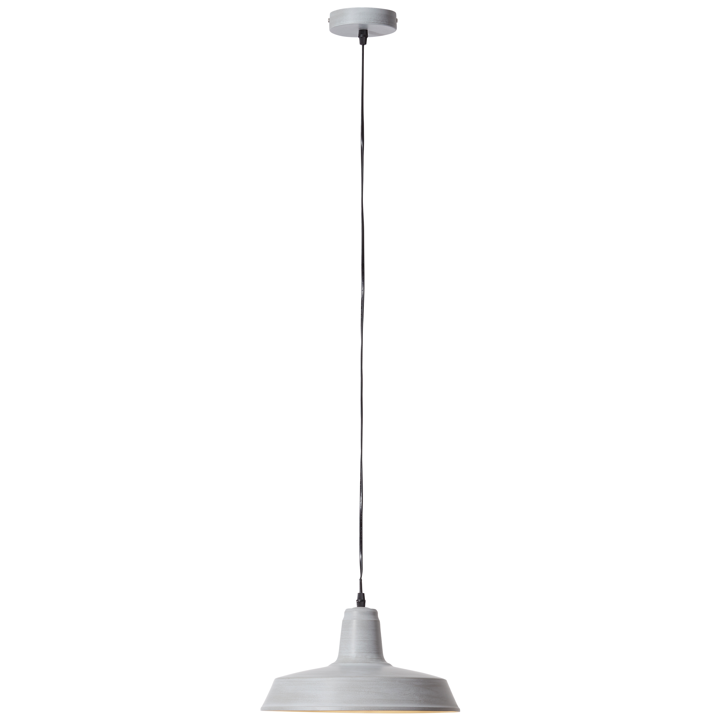 Suspension decorative brilliant grimsby 60w beton gris