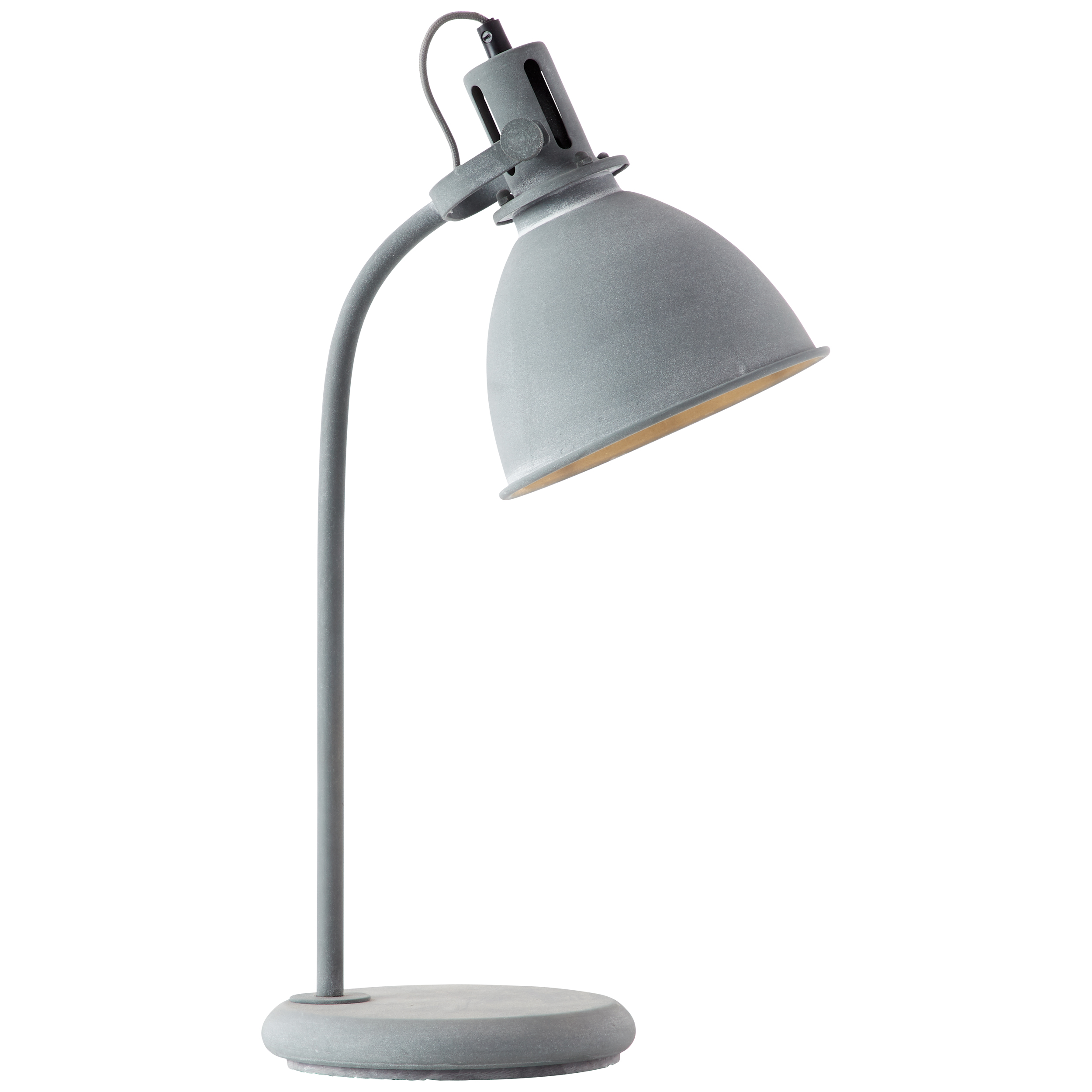 Lampe de table decorative brilliant jesper 60w beton gris