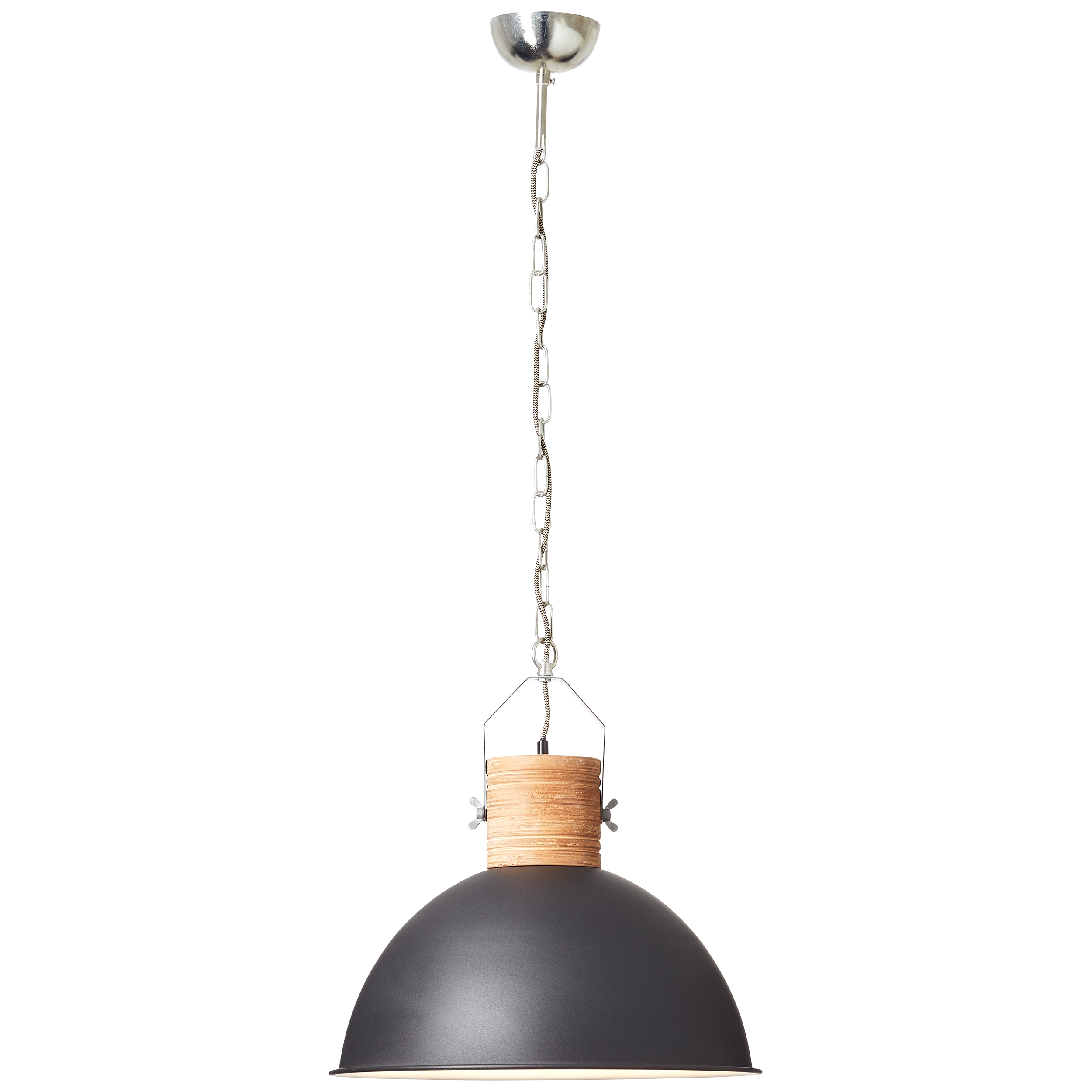 Suspension decorative brilliant frieda ∅ 48 cm 60W bois noir - BRILLIANT