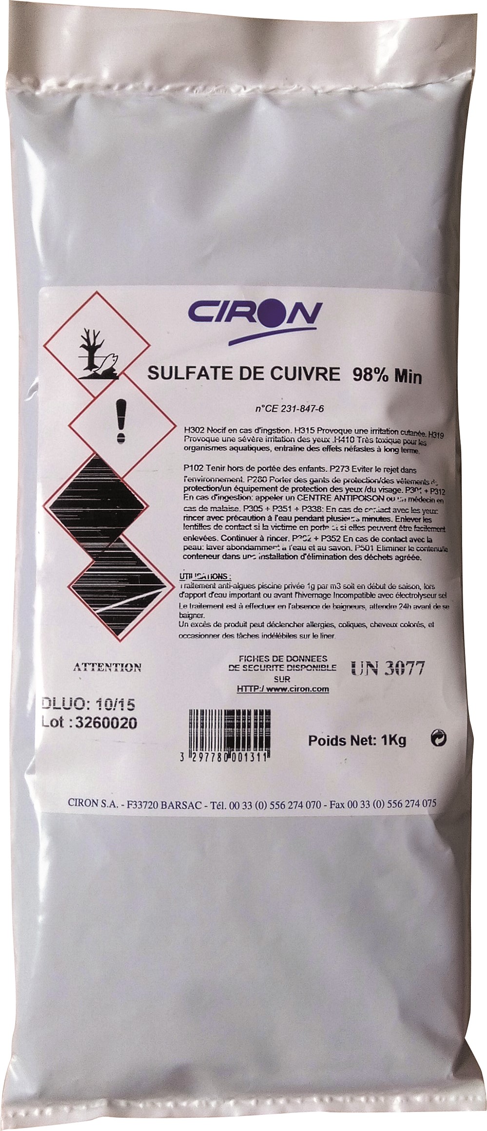 Sulfate de cuivre 1kg