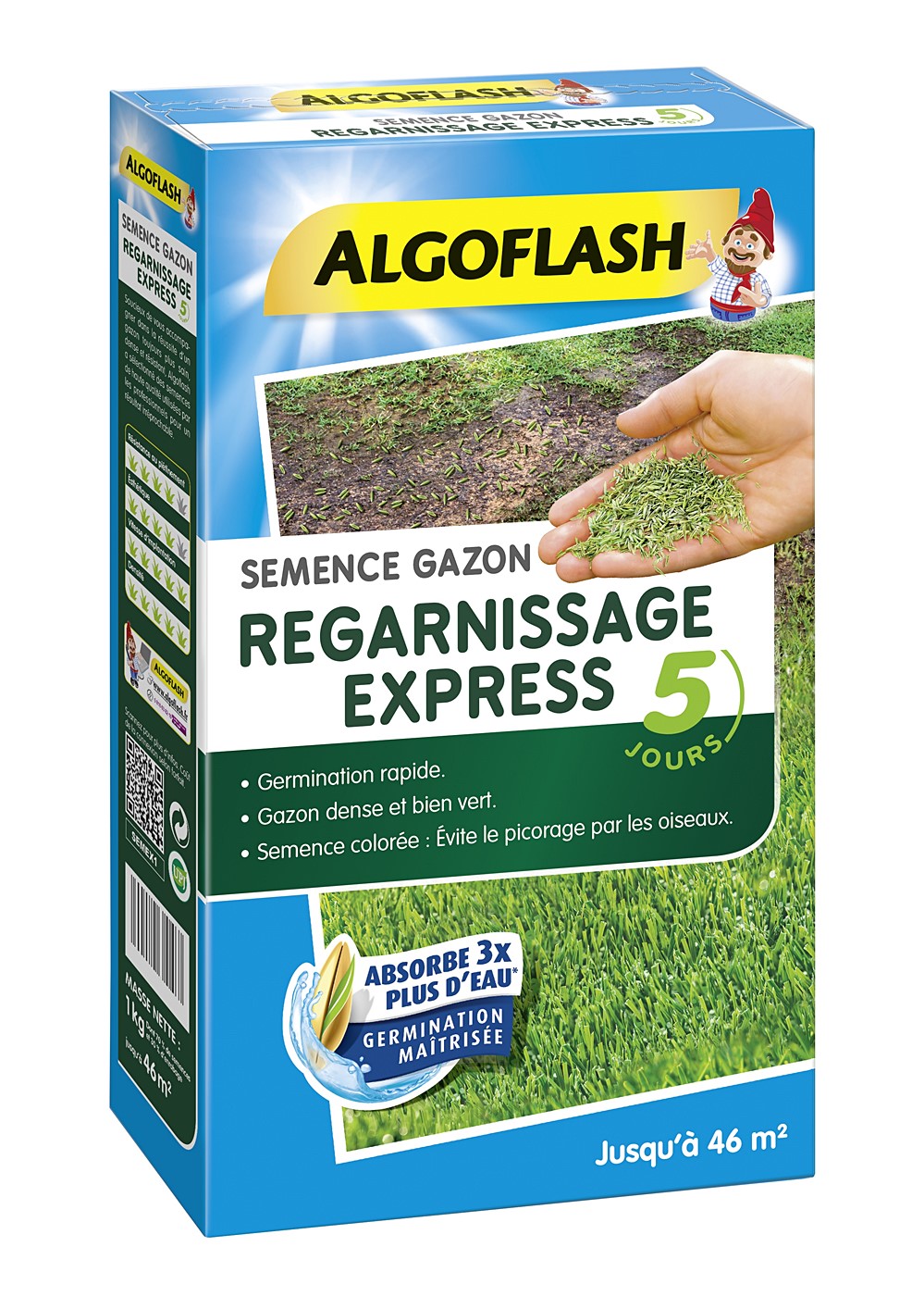 Semence gazon regarnissage express 1kg - ALGOFLASH