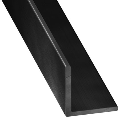 Corniere Aluminium Anodisé 20x20x1,5mm 2,50m Noir Brossé