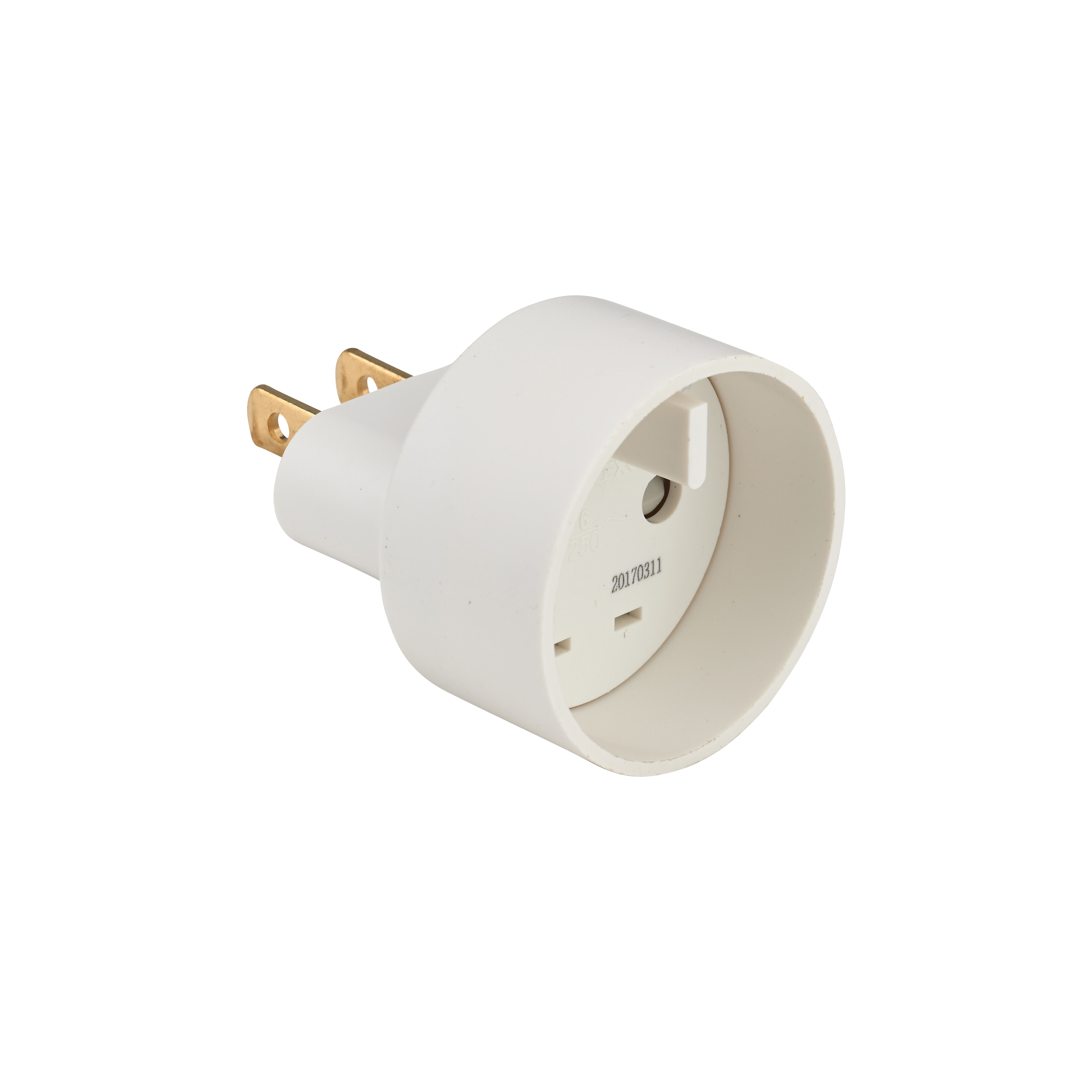 Adaptateur univ usa 15a 125 blanc - DEBFLEX