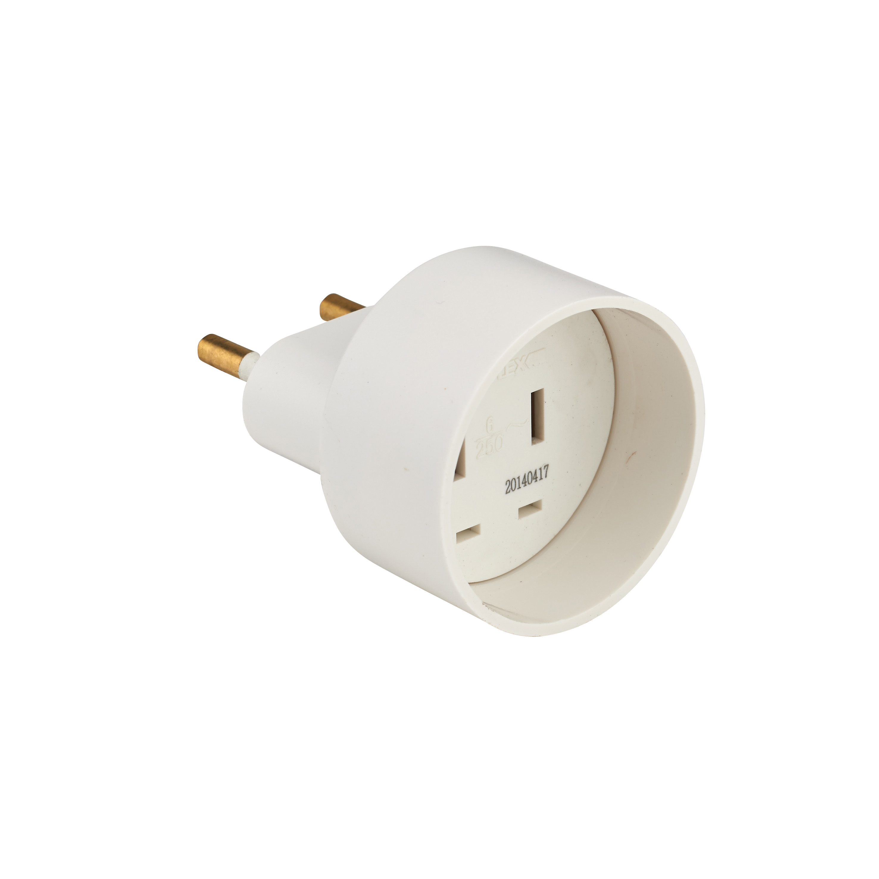 Adaptateur univ eur 6a 2p Ø4 blanc - DEBFLEX