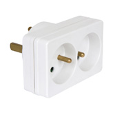 Adaptateur 2socl 16a 4400w blanc - DEBFLEX