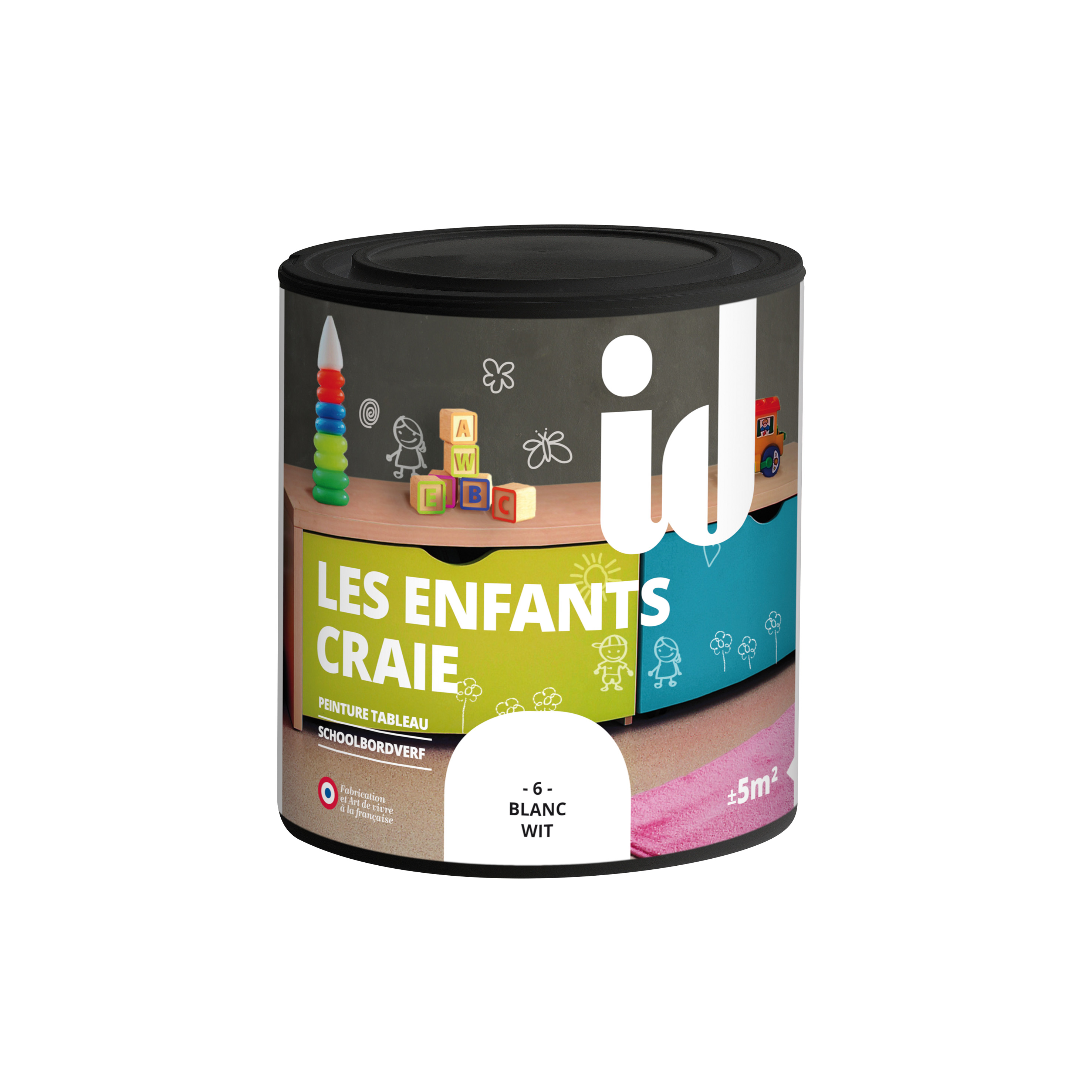 Peinture tableau Les Enfants Craie blanc - INITIATIVE DECORATION