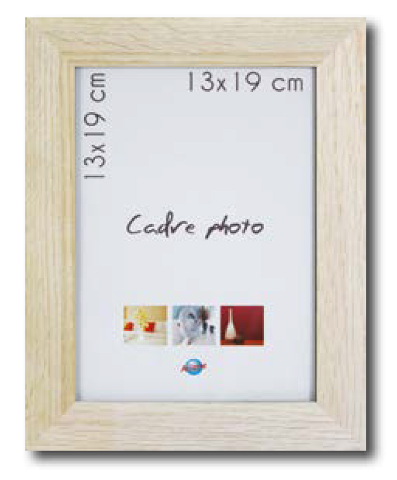 Cadre photo bois en chêne massif 18x24cm