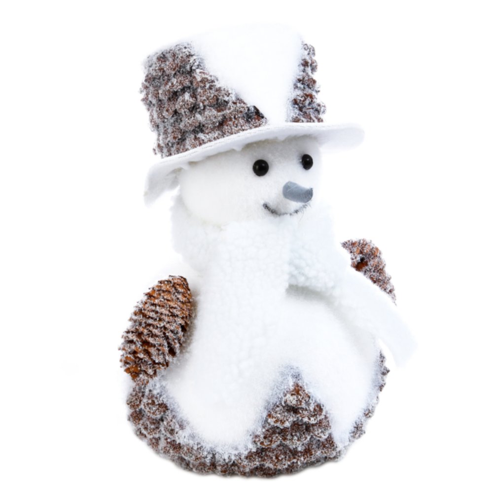 Bonhomme neige chapeau h18cm