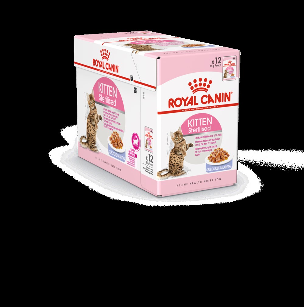 Pâtées Chaton Kitten Sterilised Gelee 12x85gr - ROYAL CANIN