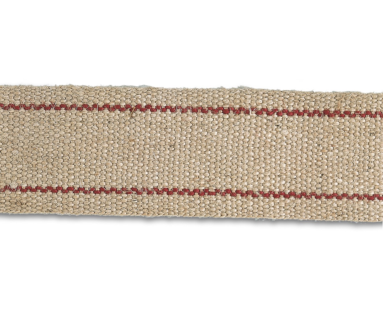 Sangle jute ecru/rouge larg60mm