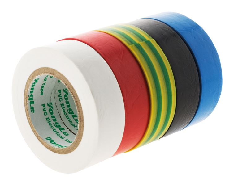 Lot de 5 adhesifs 15mm x 10m 5 couleurs - zenitech