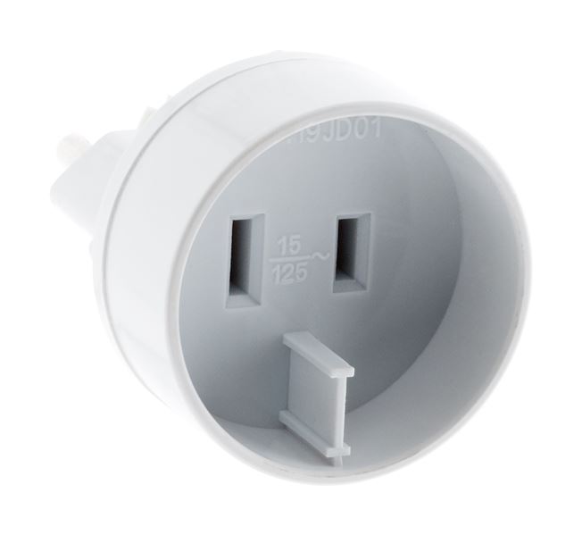 Adaptateur m euro / f usa blanc