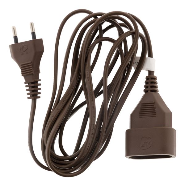 Rallonge électrique ménager qualite ho3vvh2f 2x 0.75 prise 6a marron 3m - ZENITECH