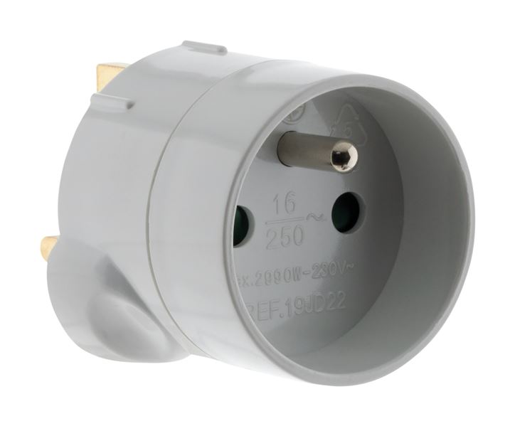 Adaptateur m uk / f france blanc - zenitech