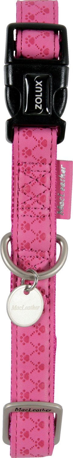 Collier réglable Mcleather largeur 25 mm Tour de cou 40 à 66 cm Fuschia