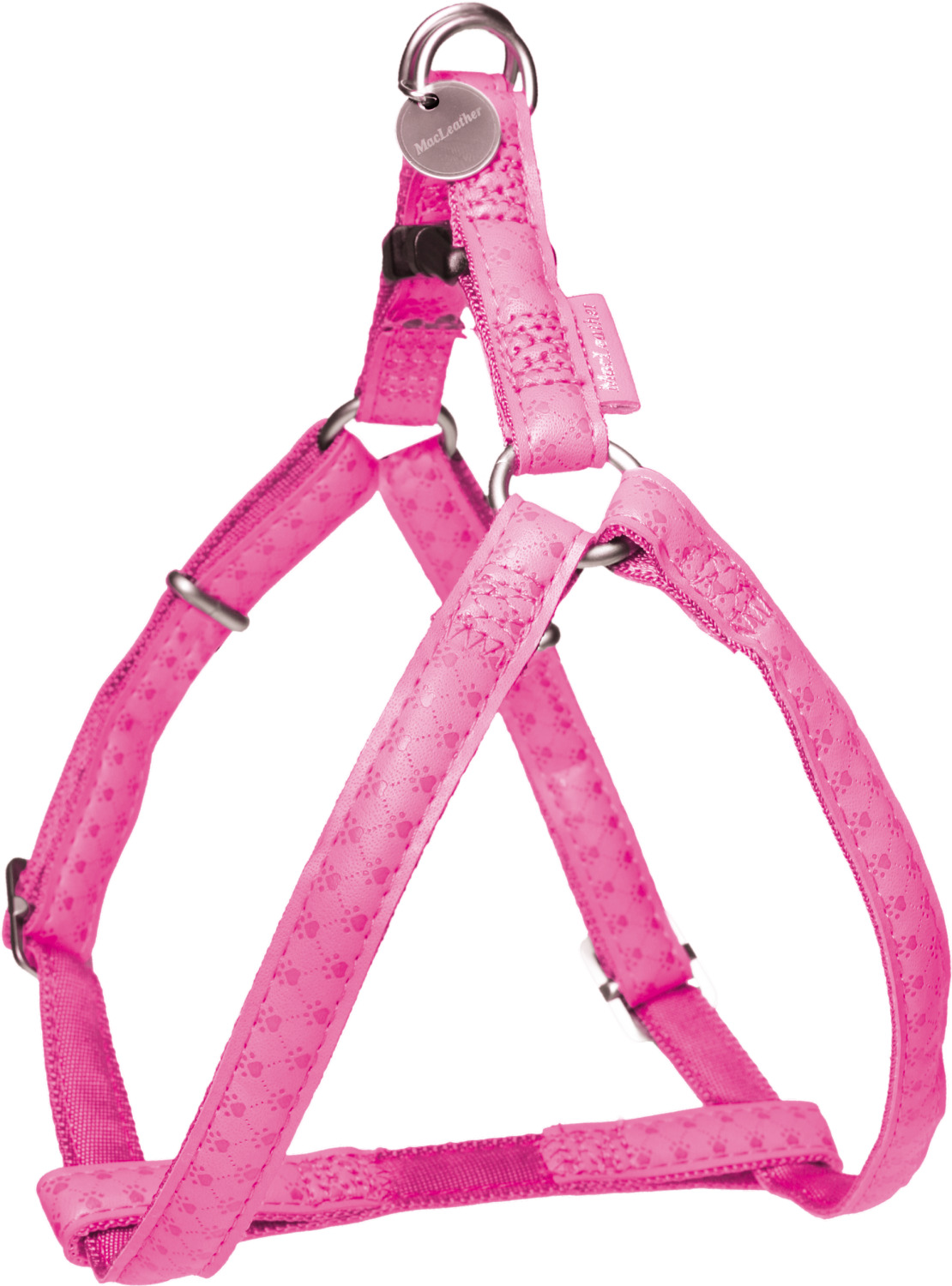 Harnais réglable Mcleather largeur 10 mm Tour de poitrail 26,5 à 39 cm Fuschia