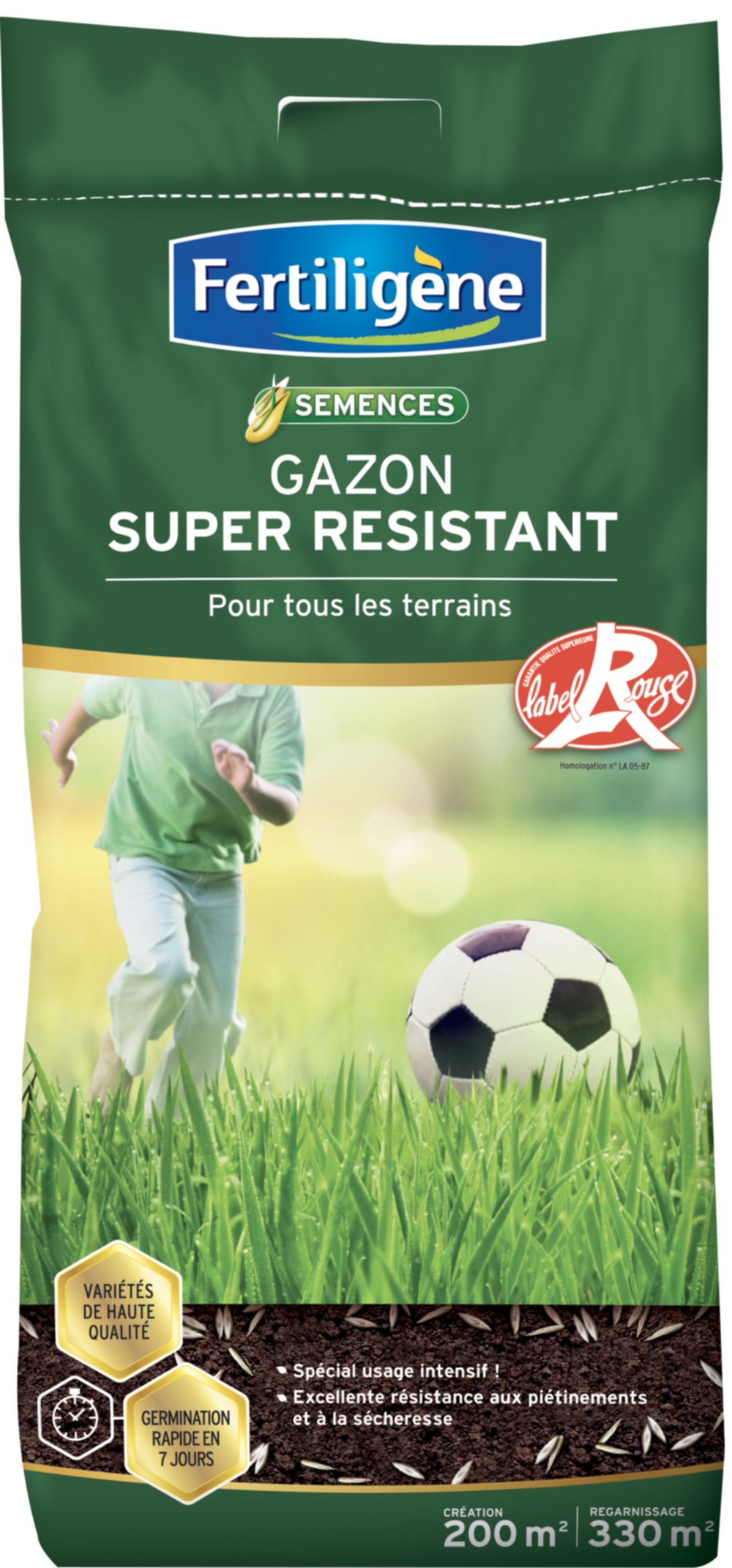 Semences Gazon Super Résistant 5kg - FERTILIGENE