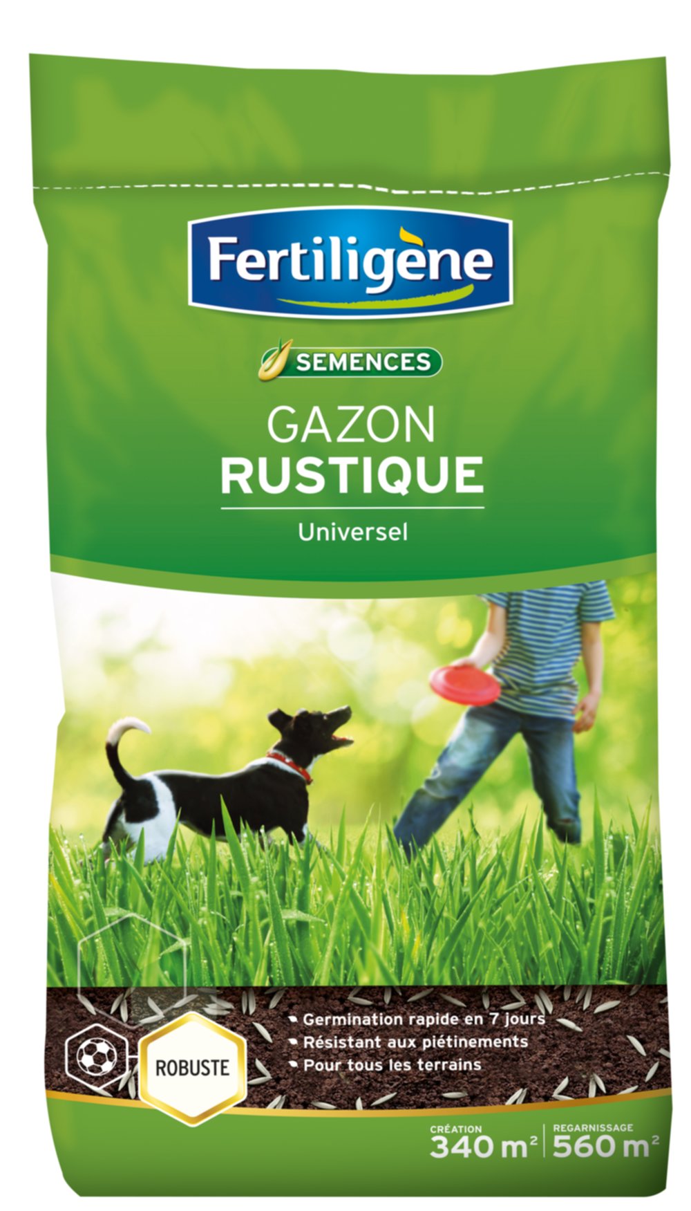 Semences Gazon Rustique Universel 8,5kg - FERTILIGENE