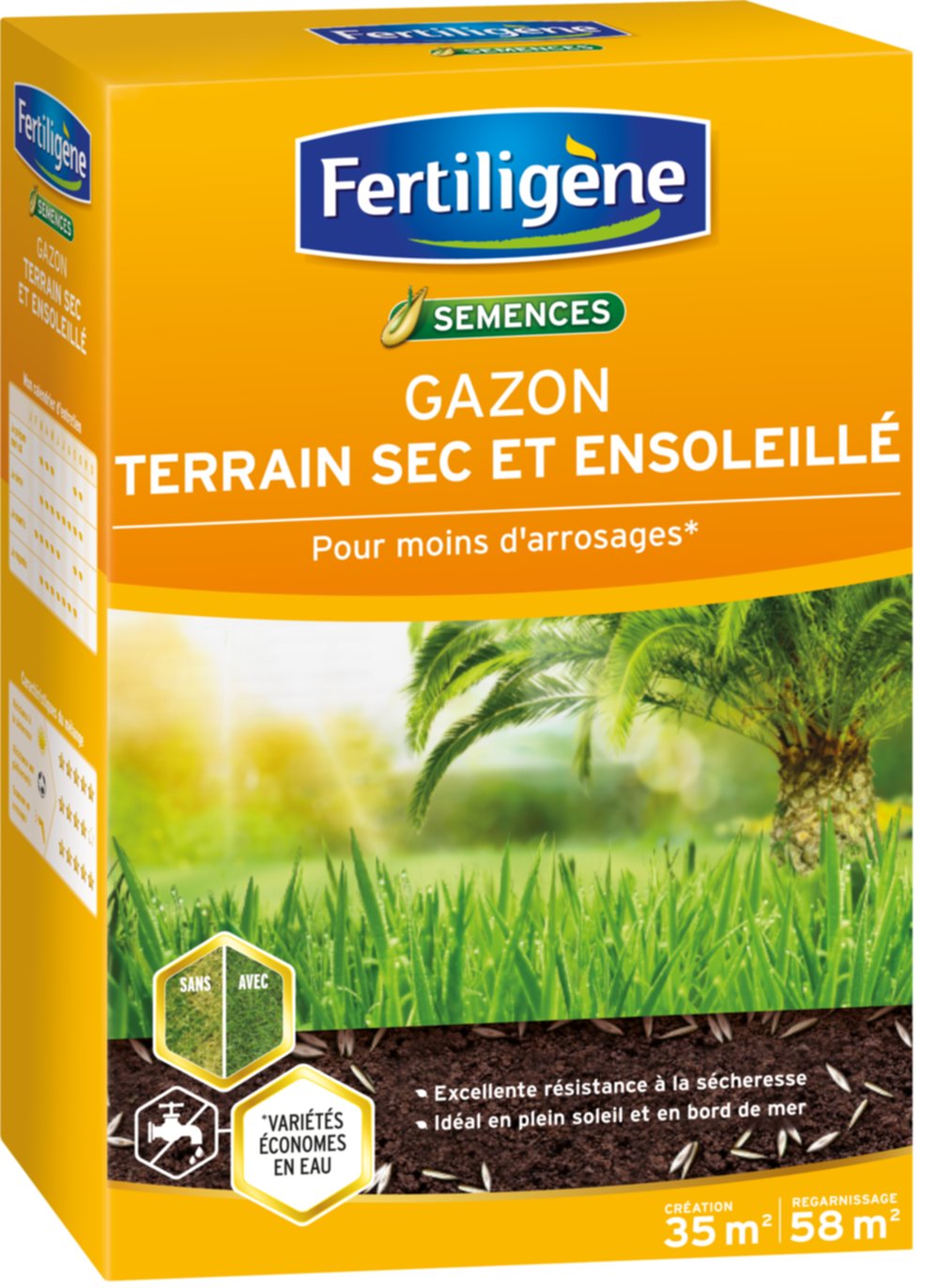 Semences Gazon Terrain Sec 875g - FERTILIGENE