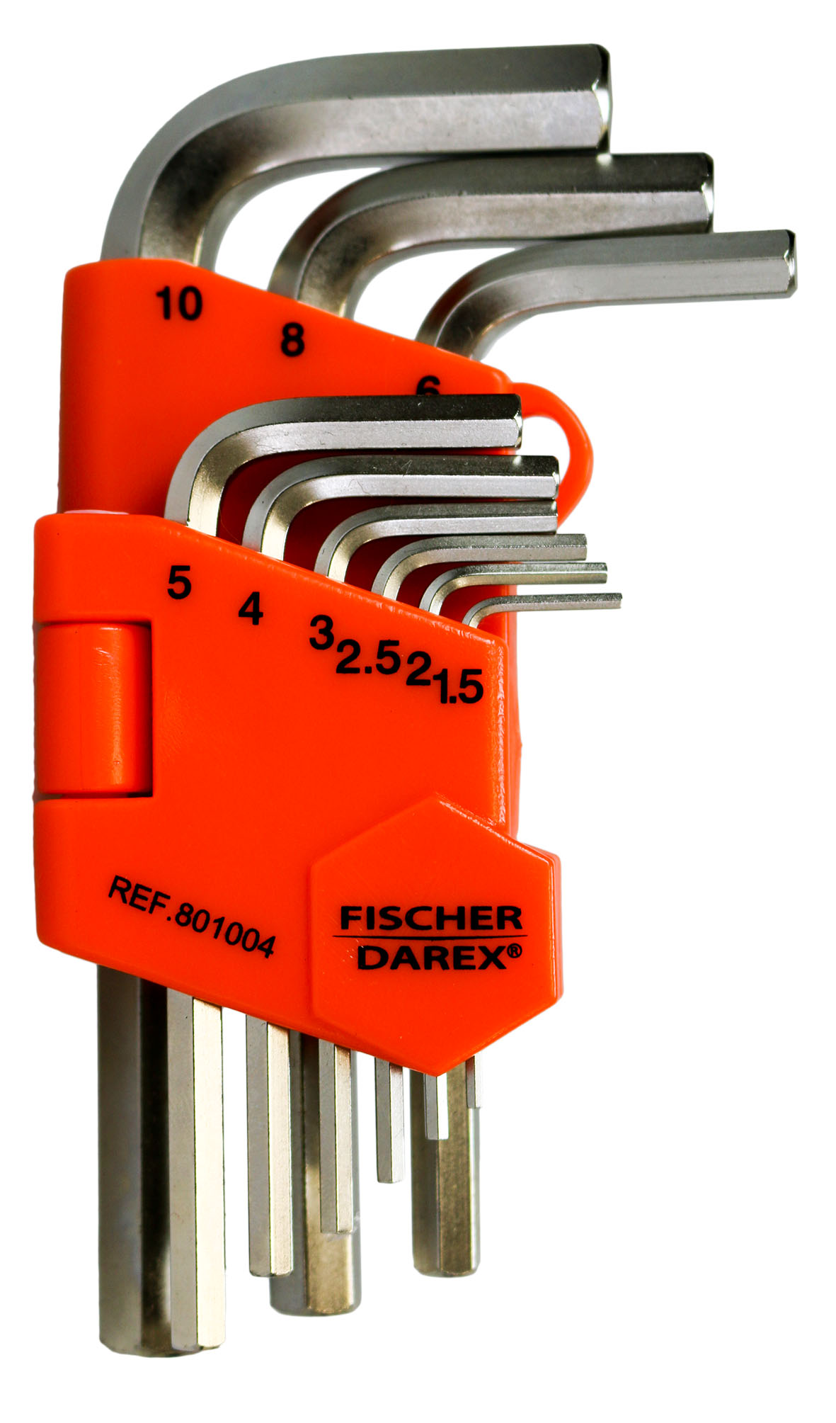 9 clés males hexagonales avec porte outils