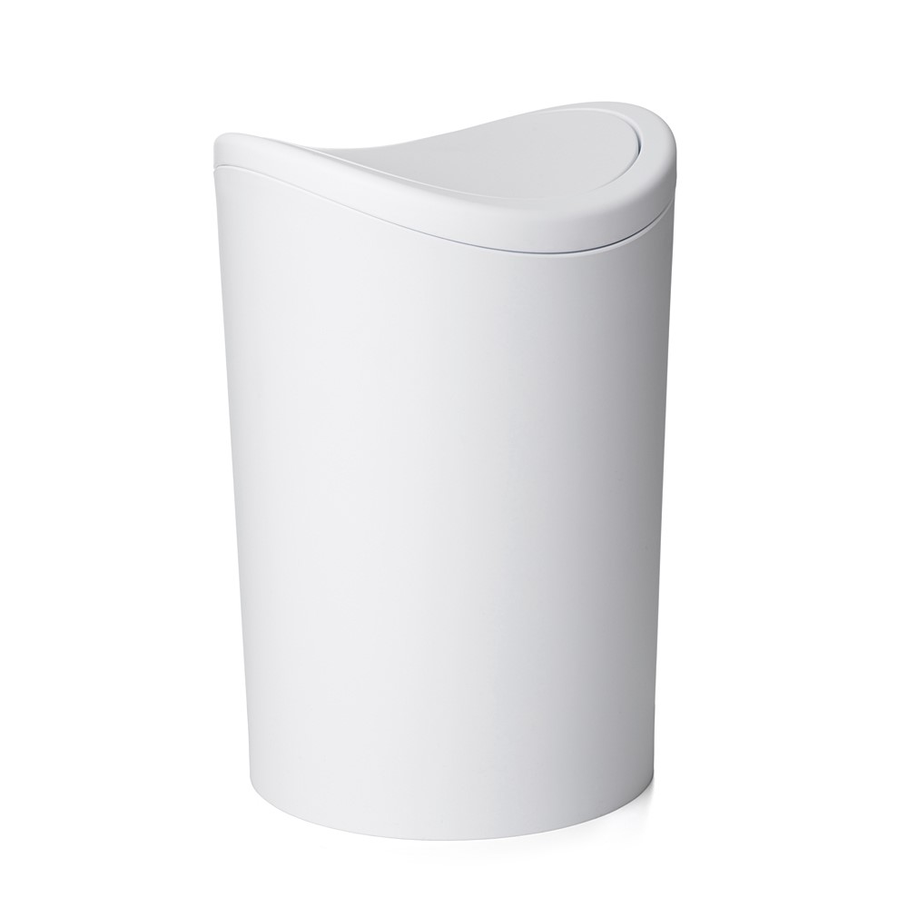 Poubelle standard basculant 6 L blanc