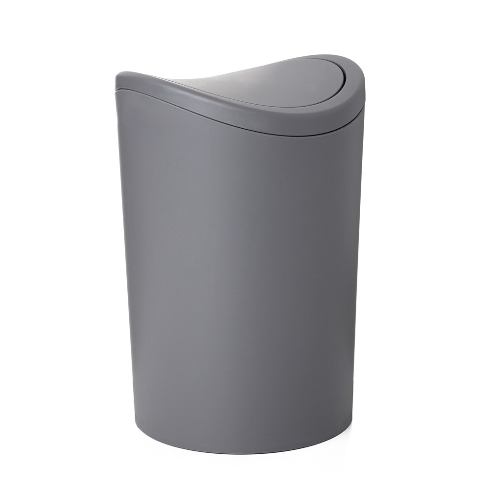 Poubelle standard basculant 6 L gris anthracite