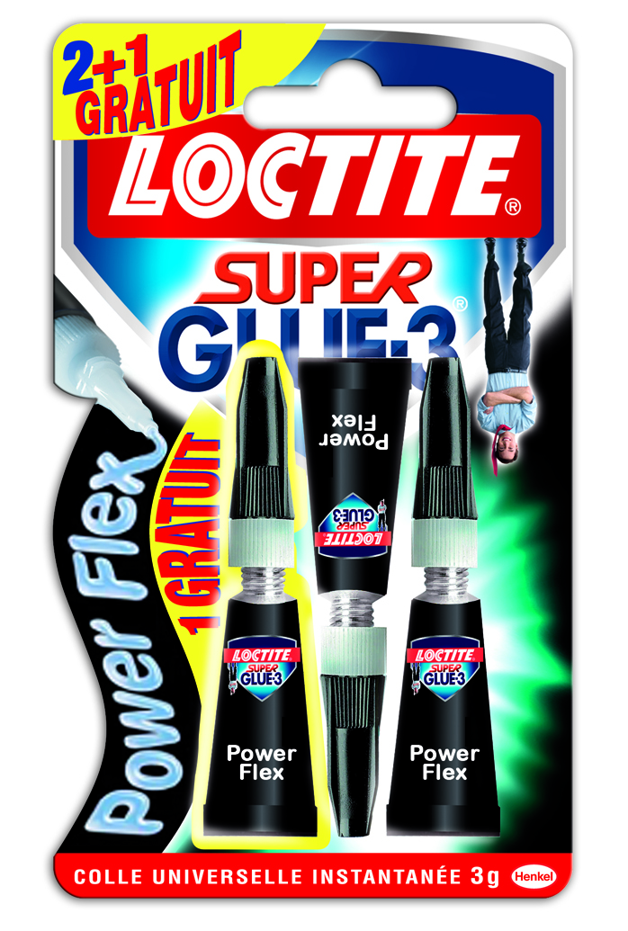 Super glue powerflex2 tubes + 1 gratuit - LOCTITE