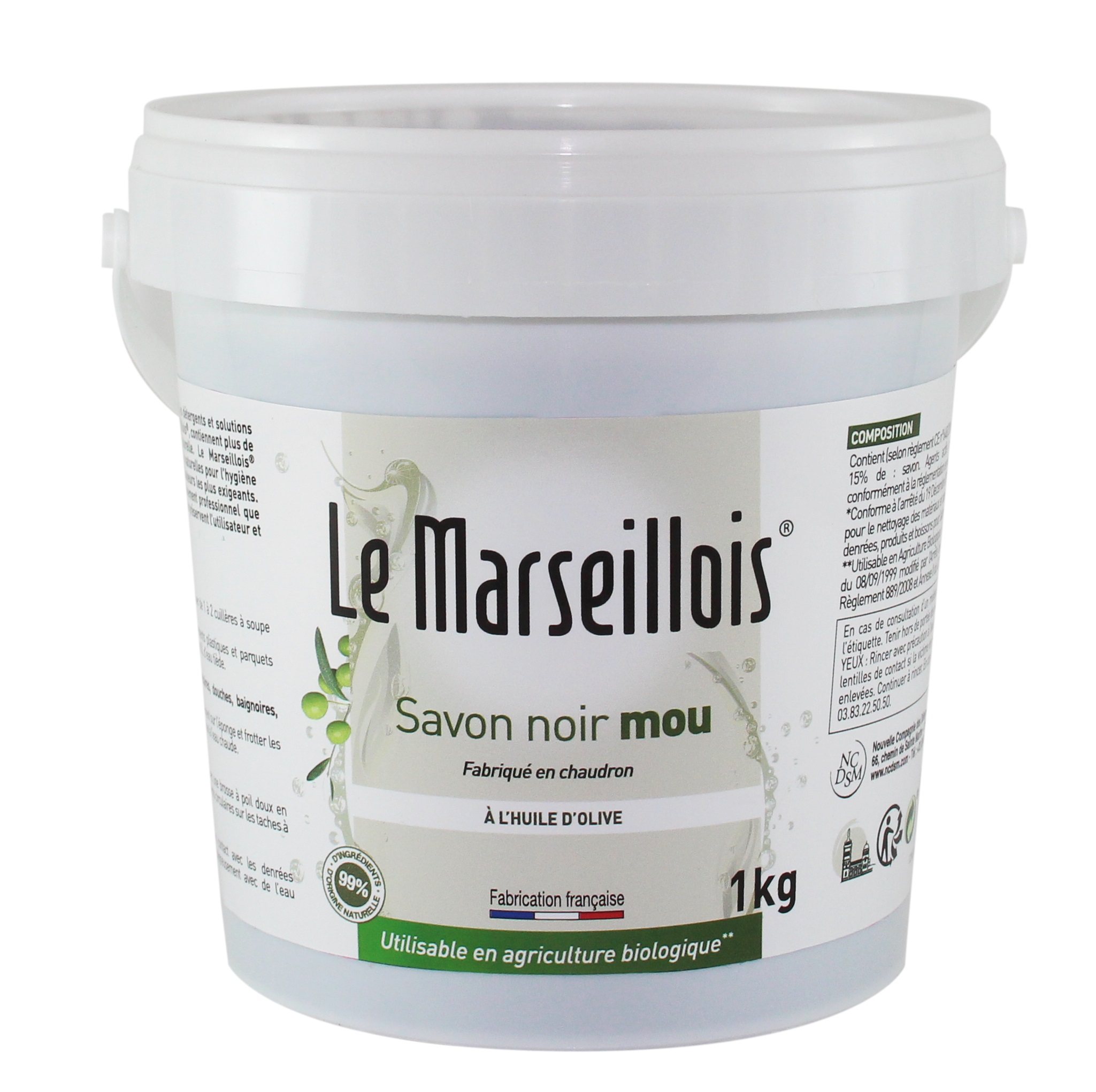 Savon noir mou à l'huile d'olive 1kg, le marseillois