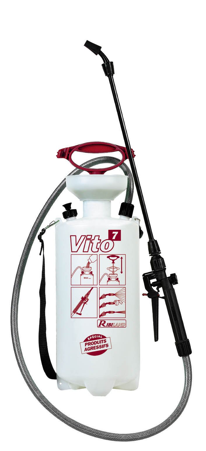 Pulvérisateur à pression préalable spécial produits agressifs “vito7” 7 l