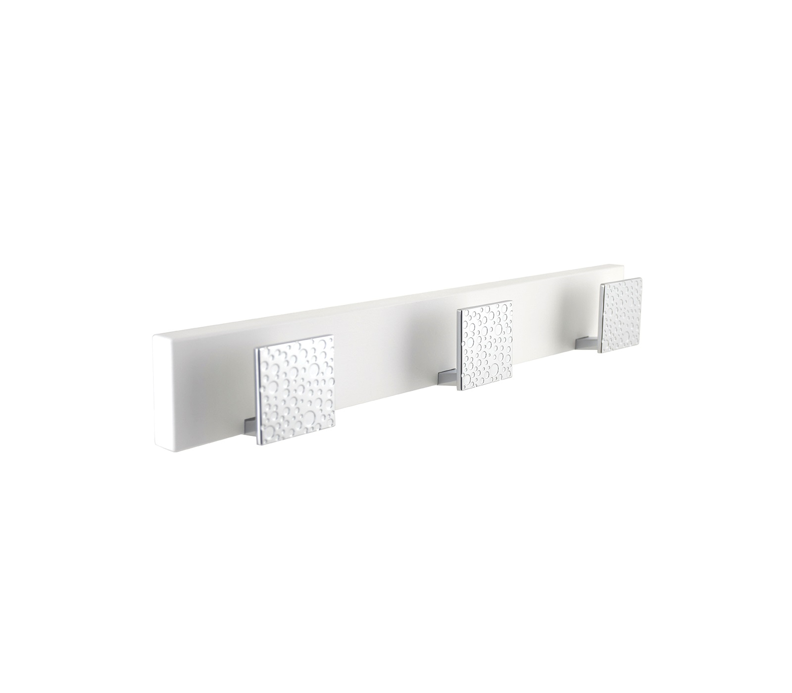 Portemanteau petille blanc/chrome 3 tetes 