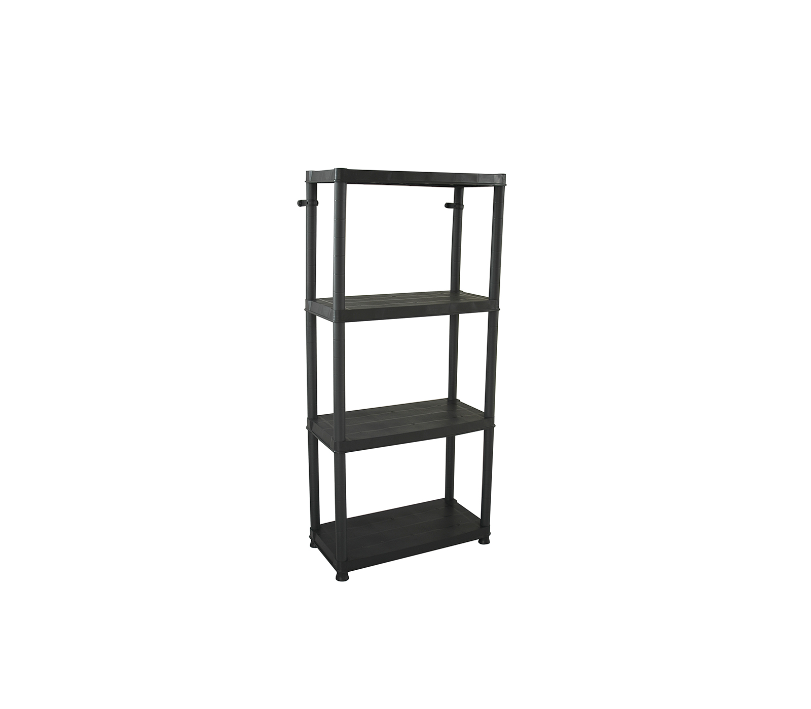 Etagère rangement premium 4 tablettes plastique 130x60x30,5 noir 