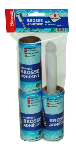 Brosse adhesive 9 f.+ 2 rech.