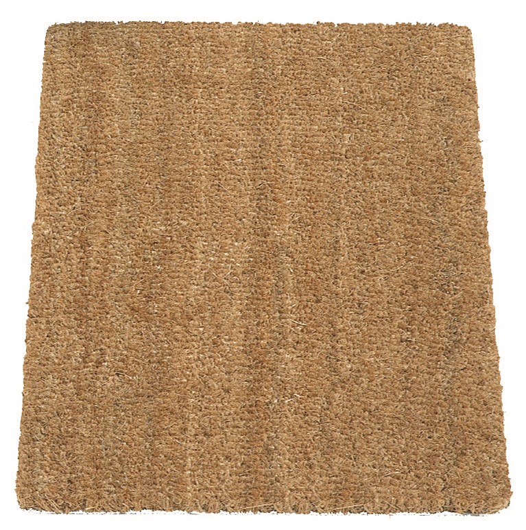 Tapis brosse coco ecru 33x61