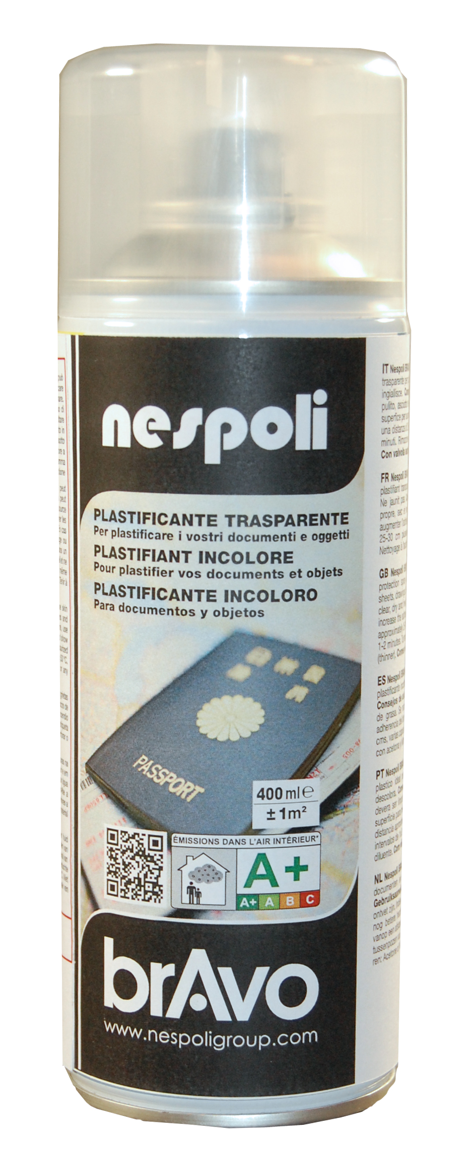 Aérosol plastifiant incolore