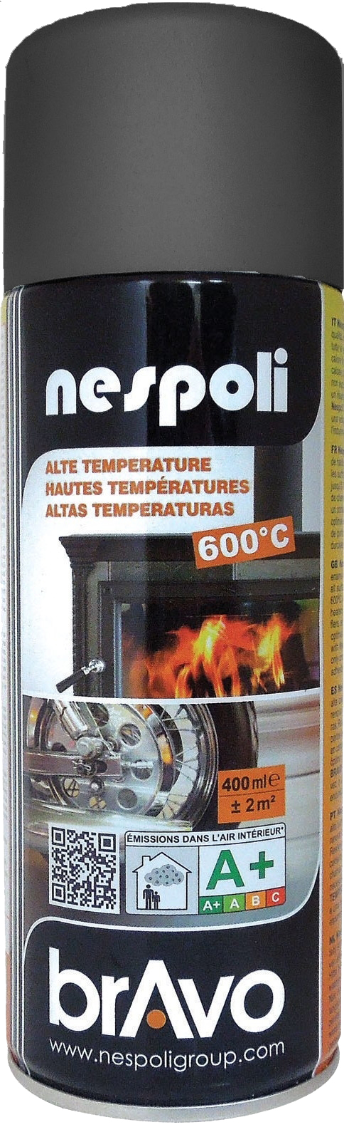 Aérosol spécial hautes temperatures noir