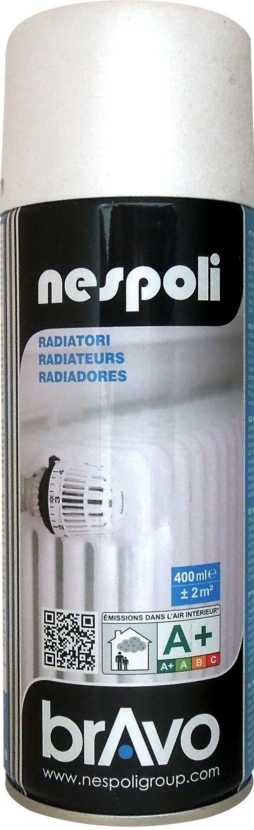 Aérosol spécial radiateur blanc brillant