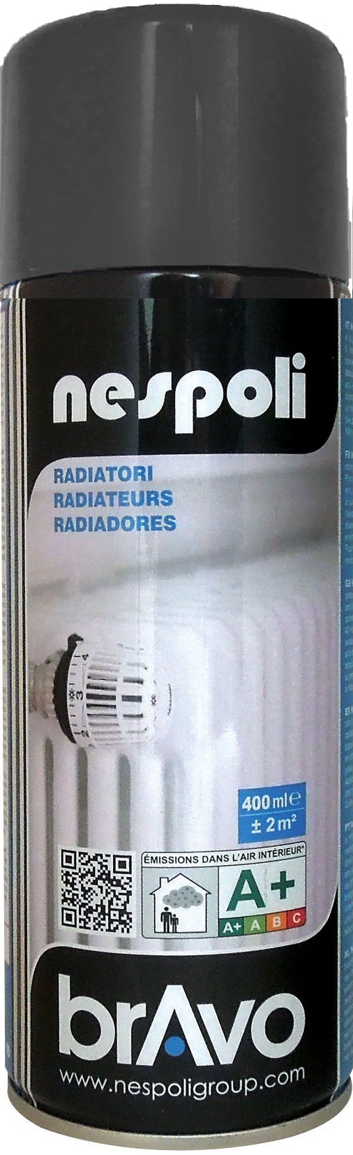 Peinture aérosol spécial radiateur gris ral7016