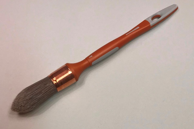 Brosse à réchampir bi-matière lasure n°4 - ø 25