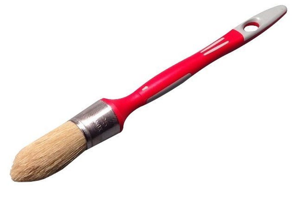 Brosse à réchampir bi-matière peinture mate&satinée n°2 - ø 21