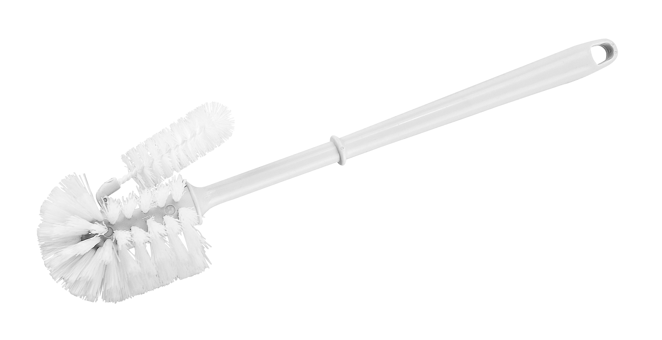 Brosse de rech. 2 têtes+manche blanc