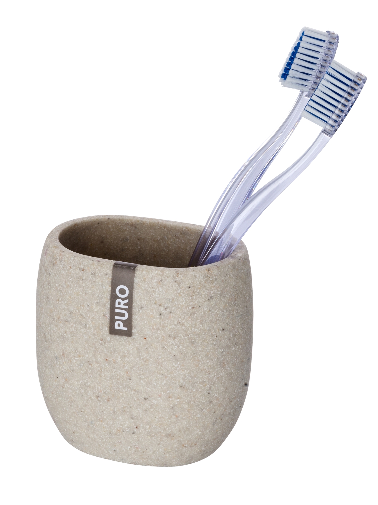 Gobelet brosse à dents Puro polyrésine beige - WENKO