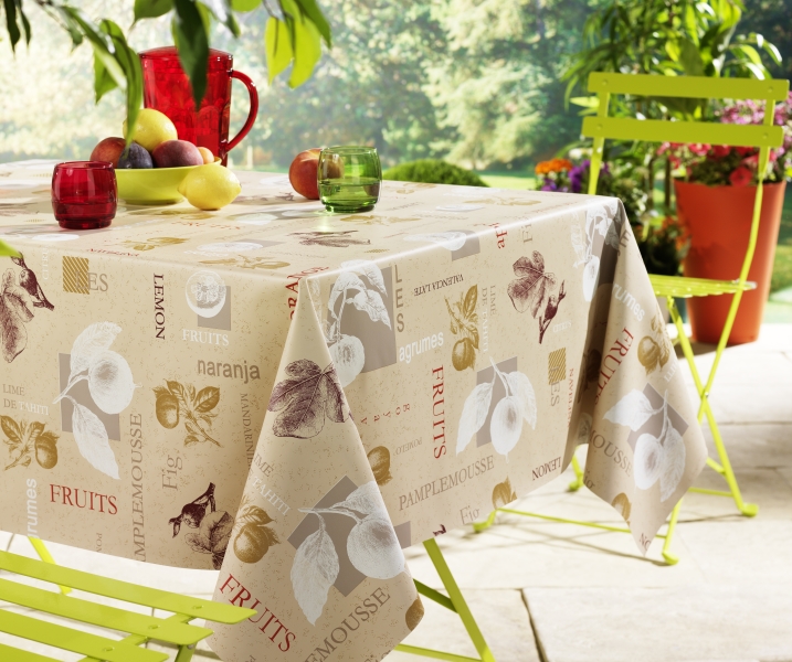 Nappe toile cirée match panier naturel 20m